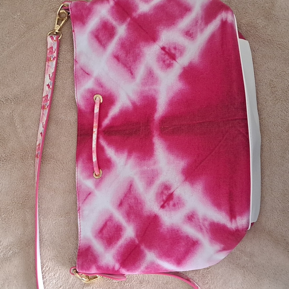 Estee Lauder Recycled Material Tote Bag - New - Bright Pink Tye Dye